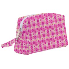 Heart Pink Wristlet Pouch Bag (large)