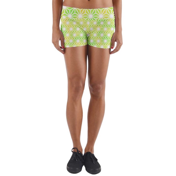 Traditional Patterns Hemp Pattern Yoga Shorts