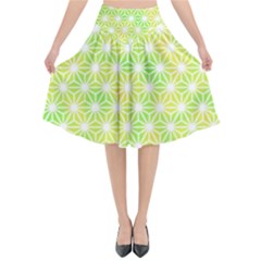 Traditional Patterns Hemp Pattern Flared Midi Skirt by Pakrebo