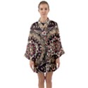 Seamless Pattern Floral Flower Long Sleeve Kimono Robe View1