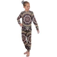 Seamless Pattern Floral Flower Kids  Long Sleeve Set 