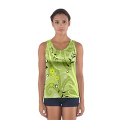 Seamless Pattern Green Garden Sport Tank Top  by Pakrebo