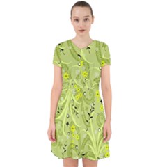 Seamless Pattern Green Garden Adorable In Chiffon Dress by Pakrebo