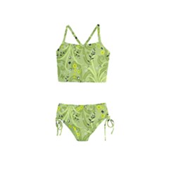 Seamless Pattern Green Garden Girls  Tankini Swimsuit by Pakrebo