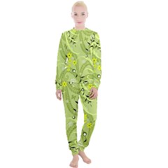 Seamless Pattern Green Garden Women s Lounge Set