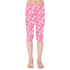 Phlox Spring April May Pink Kids  Capri Leggings 