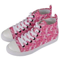 Phlox Spring April May Pink Women s Mid-top Canvas Sneakers by Pakrebo