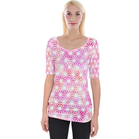 Traditional Patterns Hemp Pattern Wide Neckline Tee by Pakrebo