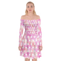 Traditional Patterns Hemp Pattern Off Shoulder Skater Dress by Pakrebo