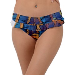 Woods Trees Abstract Scene Forest Frill Bikini Bottom