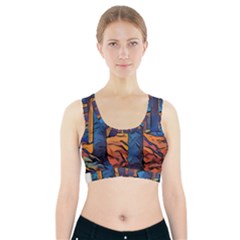 Woods Trees Abstract Scene Forest Sports Bra With Pocket by Pakrebo