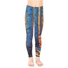 Woods Trees Abstract Scene Forest Kids  Legging by Pakrebo