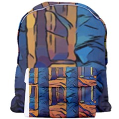 Woods Trees Abstract Scene Forest Giant Full Print Backpack by Pakrebo