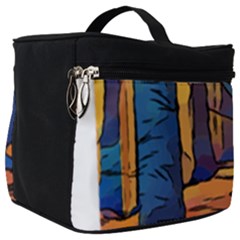 Woods Trees Abstract Scene Forest Make Up Travel Bag (big) by Pakrebo