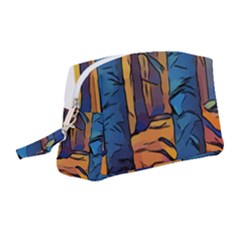 Woods Trees Abstract Scene Forest Wristlet Pouch Bag (medium)