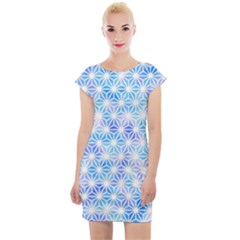 Traditional Patterns Hemp Pattern Cap Sleeve Bodycon Dress