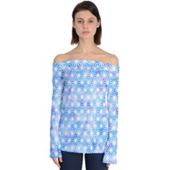 Traditional Patterns Hemp Pattern Off Shoulder Long Sleeve Top by Pakrebo