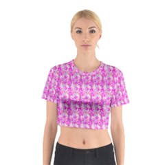 Maple Leaf Plant Seamless Pattern Cotton Crop Top by Pakrebo