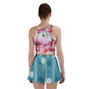 Gardenia Flowers White Blue Mini Skirt View2