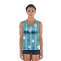 Gardenia Flowers White Blue Sport Tank Top  View1