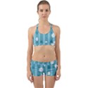 Gardenia Flowers White Blue Back Web Gym Set View1