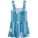 Gardenia Flowers White Blue Kids  Layered Skirt Swimsuit View2