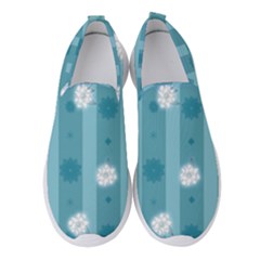 Gardenia Flowers White Blue Women s Slip On Sneakers by Pakrebo