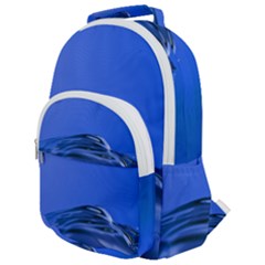 Wave Macro Water Surface Rounded Multi Pocket Backpack