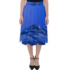 Wave Macro Water Surface Classic Midi Skirt by Pakrebo