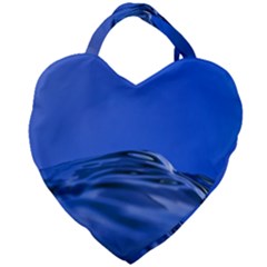 Wave Macro Water Surface Giant Heart Shaped Tote by Pakrebo