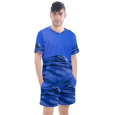 Wave Macro Water Surface Men s Mesh Tee And Shorts Set by Pakrebo