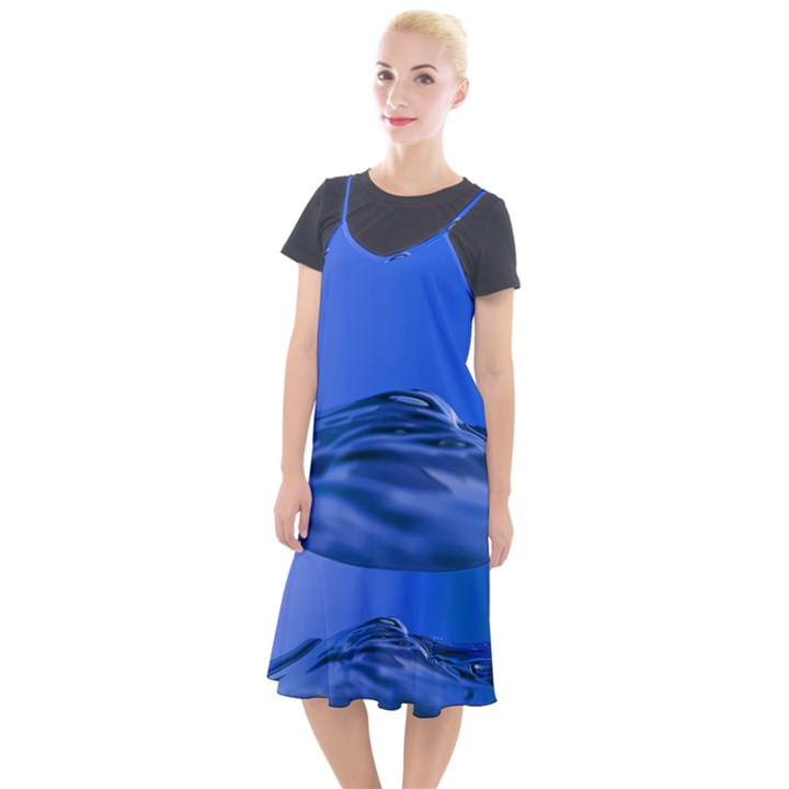 Wave Macro Water Surface Camis Fishtail Dress