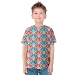 Seamless Patter Peacock Feathers Kids  Cotton Tee