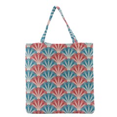 Seamless Patter Peacock Feathers Grocery Tote Bag by Pakrebo