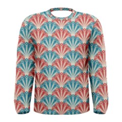 Seamless Patter Peacock Feathers Men s Long Sleeve Tee by Pakrebo