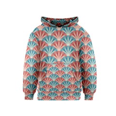 Seamless Patter Peacock Feathers Kids  Pullover Hoodie by Pakrebo