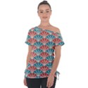 Seamless Patter Peacock Feathers Tie-Up Tee View1