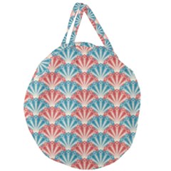 Seamless Patter Peacock Feathers Giant Round Zipper Tote by Pakrebo