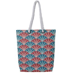 Seamless Patter Peacock Feathers Full Print Rope Handle Tote (small) by Pakrebo