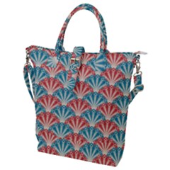 Seamless Patter Peacock Feathers Buckle Top Tote Bag by Pakrebo