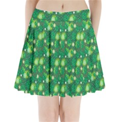 Leaf Clover Star Glitter Seamless Pleated Mini Skirt by Pakrebo