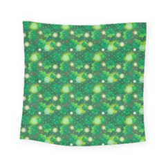 Leaf Clover Star Glitter Seamless Square Tapestry (small) by Pakrebo