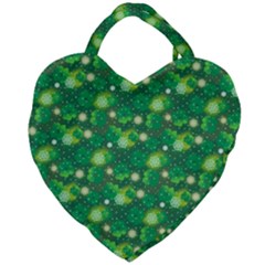 Leaf Clover Star Glitter Seamless Giant Heart Shaped Tote by Pakrebo