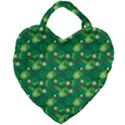 Leaf Clover Star Glitter Seamless Giant Heart Shaped Tote View2