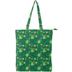 Leaf Clover Star Glitter Seamless Double Zip Up Tote Bag by Pakrebo