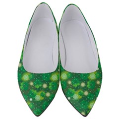 Leaf Clover Star Glitter Seamless Women s Low Heels by Pakrebo