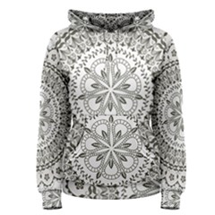 Vector Mandala Drawing Decoration Women s Pullover Hoodie by Pakrebo