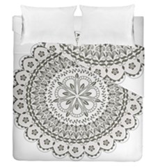 Vector Mandala Drawing Decoration Duvet Cover Double Side (queen Size) by Pakrebo