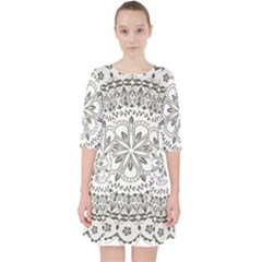 Vector Mandala Drawing Decoration Pocket Dress by Pakrebo