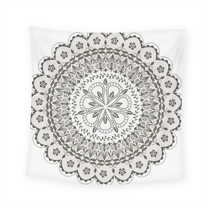 Vector Mandala Drawing Decoration Square Tapestry (Small)